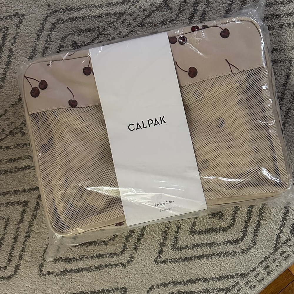 Calpak Cherry Pattern Organizer Set NWT - image 2